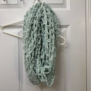 NWOT Soft Chunky Knit Scarf in Pale Blue